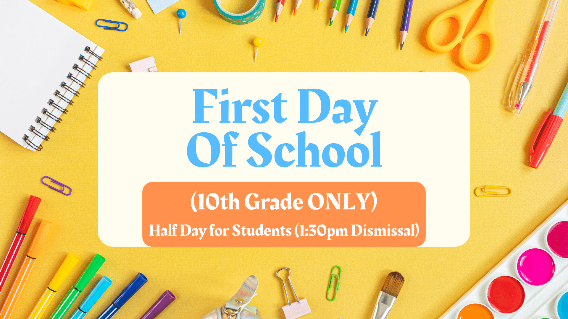 Pink And Blue First Day Rules Modern Presentation